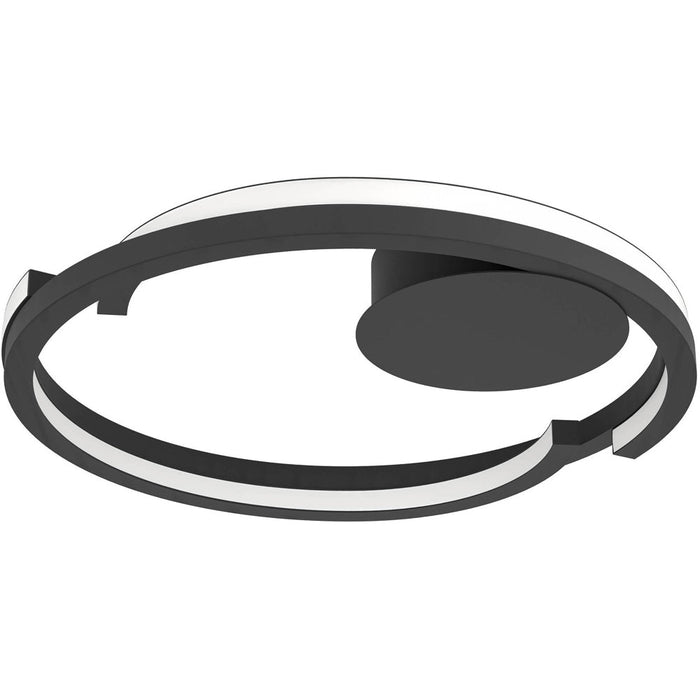 Sleek Modern Black LED Ceiling Light for Indoor Spaces Stylish Semi Flush Design