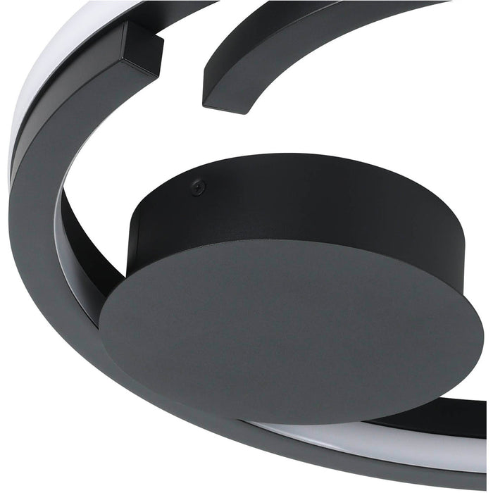 Sleek Modern Black LED Ceiling Light for Indoor Spaces Stylish Semi Flush Design