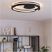 Sleek Modern Black LED Ceiling Light for Indoor Spaces Stylish Semi Flush Design