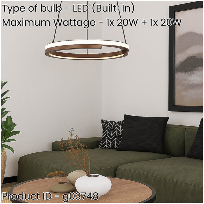 Stylish Modern Design Bronze and Black LED Indoor Pendant Ceiling Light