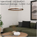Stylish Modern Design Bronze and Black LED Indoor Pendant Ceiling Light