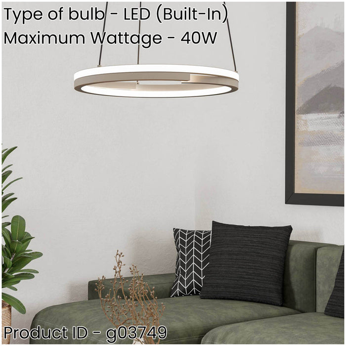 Sandy Finish Modern Design LED Pendant Ceiling Light for Stylish Indoor Spaces