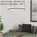 Sandy Finish Modern Design LED Pendant Ceiling Light for Stylish Indoor Spaces