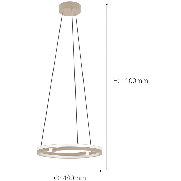 Sandy Finish Modern Design LED Pendant Ceiling Light for Stylish Indoor Spaces