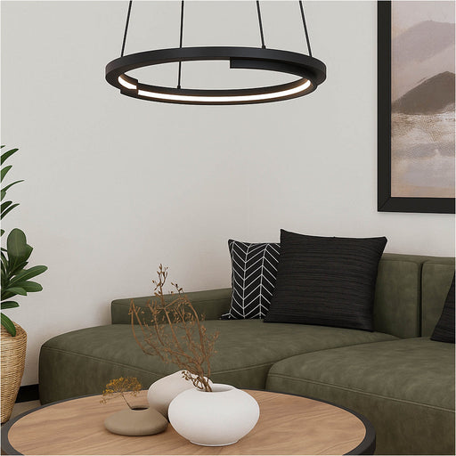 Stylish Modern Black Double Pendant LED Ceiling Light for Indoor Spaces