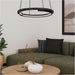 Stylish Modern Black Double Pendant LED Ceiling Light for Indoor Spaces