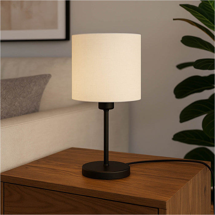 2 PACK Stylish Modern Black Table Lamp for Indoor Home Décor