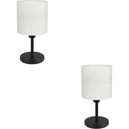 2 PACK Stylish Modern Black Table Lamp for Indoor Home Décor