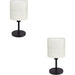 2 PACK Stylish Modern Black Table Lamp for Indoor Home Décor