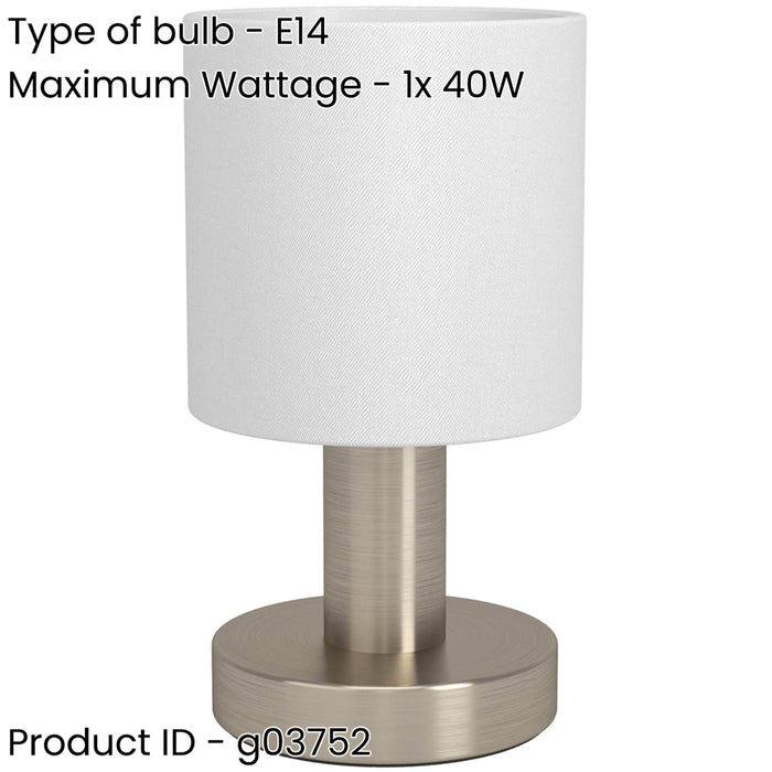 Sleek Modern Satin Nickel Table Lamp for Stylish Indoor Lighting