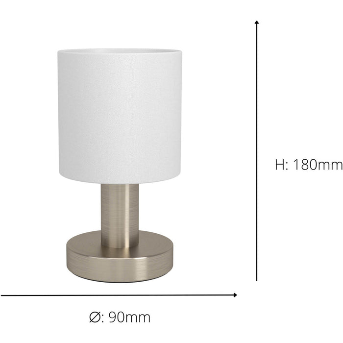 2 PACK Sleek Modern Satin Nickel Table Lamp for Stylish Indoor Lighting