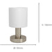 Sleek Modern Satin Nickel Table Lamp for Stylish Indoor Lighting
