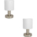 2 PACK Sleek Modern Satin Nickel Table Lamp for Stylish Indoor Lighting