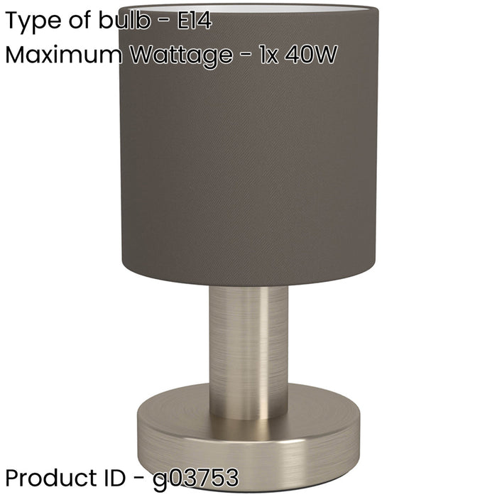 2 PACK Stylish Modern Satin Nickel Table Lamp for Elegant Home Lighting