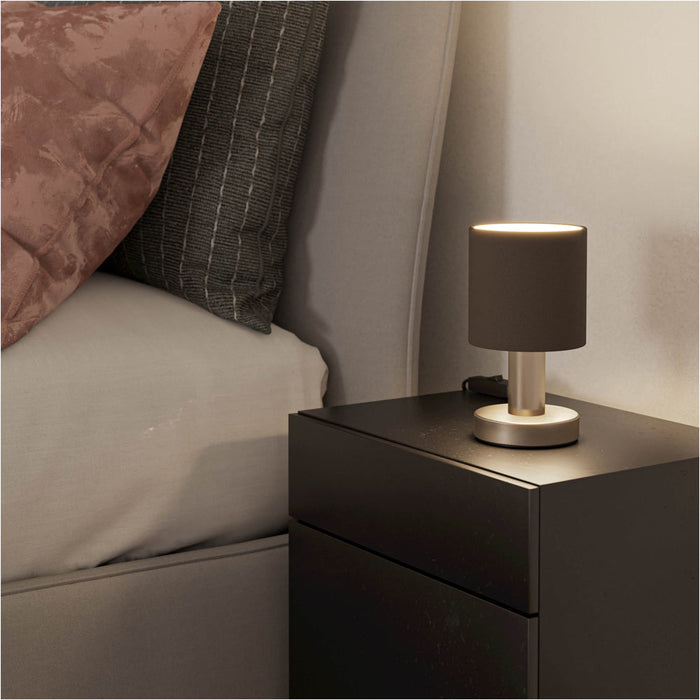 2 PACK Stylish Modern Satin Nickel Table Lamp for Elegant Home Lighting
