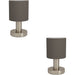 2 PACK Stylish Modern Satin Nickel Table Lamp for Elegant Home Lighting