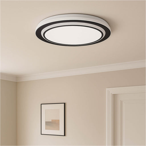 Stylish 49cm Black LED Ceiling Light for Modern Indoor Spaces