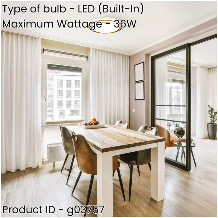 Stylish 49cm Gold Coloured LED Ceiling Light for Modern Indoor Spaces