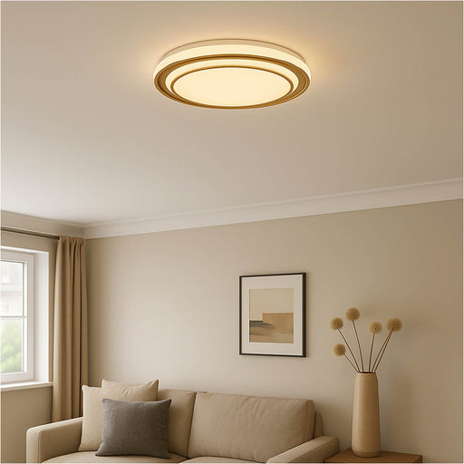 Elegant 40cm Gold Coloured LED Ceiling Light for Modern Indoor Spaces