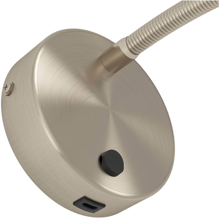 2 PACK Sleek Satin Nickel Wall Light Modern LED Indoor Lighting Fixture