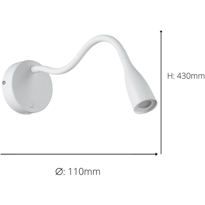 2 PACK Stylish Modern White LED Table Lamp for Indoor Home Décor