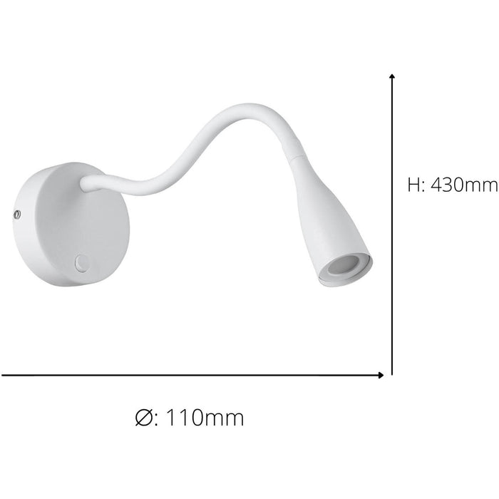 Sleek Modern White LED Wall Light for Indoor Spaces Perfect Home Illumination