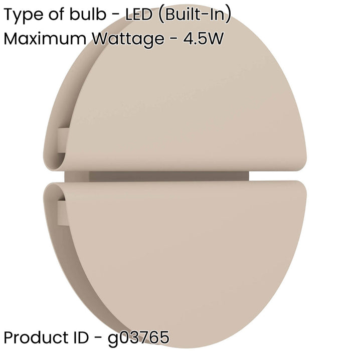 2 PACK Modern Sandy Finish LED Wall Light for Stylish Indoor Home Décor