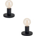 2 PACK Sleek Modern Black Table Lamp for Indoor Home Decor Stylish Lighting Solution