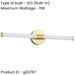 Sleek Modern Design Brushed Brass LED Mirror Wall Light for Bathrooms 60cm