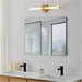 Sleek Modern Design Brushed Brass LED Mirror Wall Light for Bathrooms 60cm