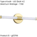 Stylish 60cm LED Brushed Brass Wall Light for Modern Bathroom Design