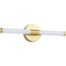 Stylish 60cm LED Brushed Brass Wall Light for Modern Bathroom Design