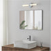 2 PACK Stylish 60cm LED Chrome Wall Mirror Light for Modern Bathrooms