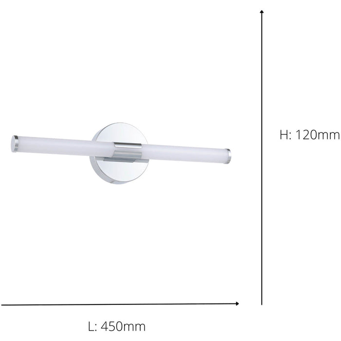 Stylish 60cm LED Chrome Wall Mirror Light for Modern Bathrooms