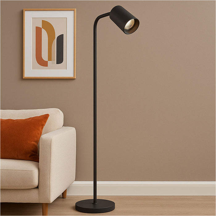 Stylish Modern Black Floor Lamp with GU10 Light Perfect for Indoor Spaces