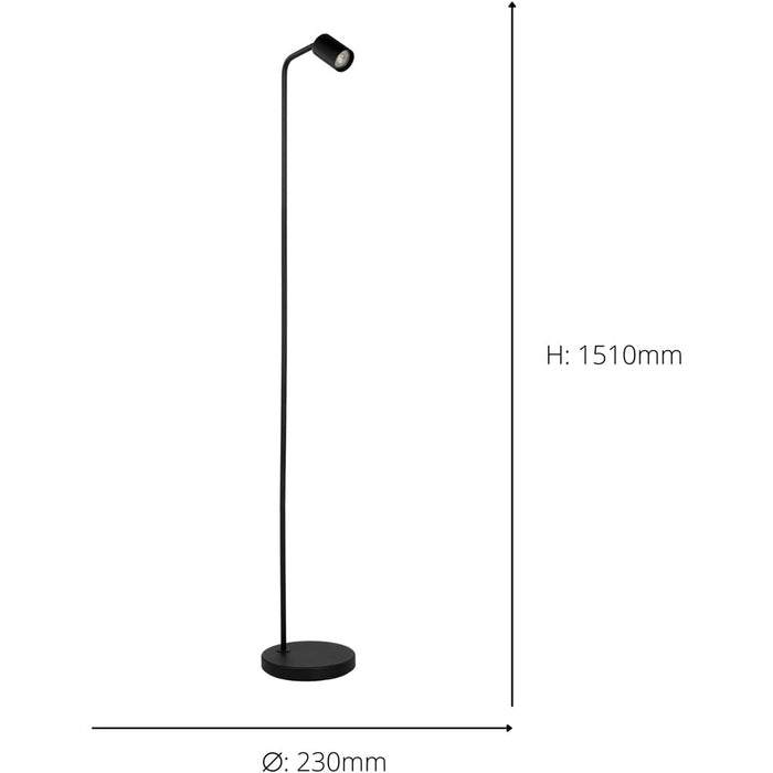 Stylish Modern Black Floor Lamp with GU10 Light Perfect for Indoor Spaces