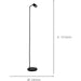Stylish Modern Black Floor Lamp with GU10 Light Perfect for Indoor Spaces