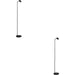 2 PACK Stylish Modern Black Floor Lamp with GU10 Light Perfect for Indoor Spaces
