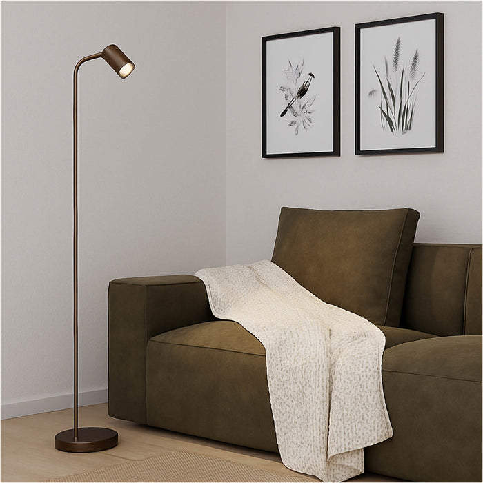 2 PACK Stylish Modern Bronze Floor Lamp with GU10 Light for Indoor Spaces
