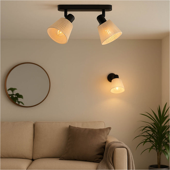 Stylish Modern Black Double Ceiling Light for Indoor Spaces