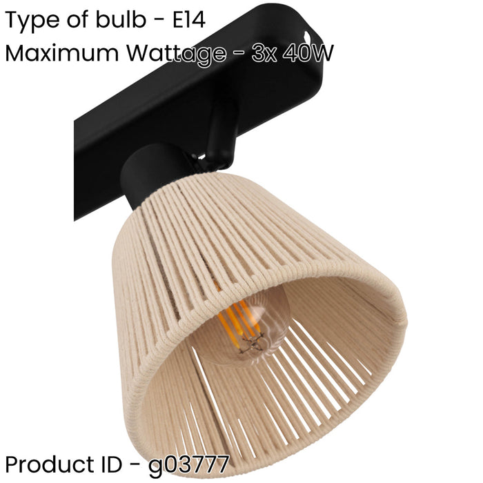 Stylish Black Triple Ceiling Spotlight for Modern Indoor Spaces