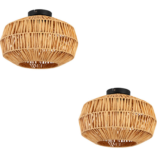 2 PACK Stylish Modern Black Ceiling Light for Home Perfect for Any Room