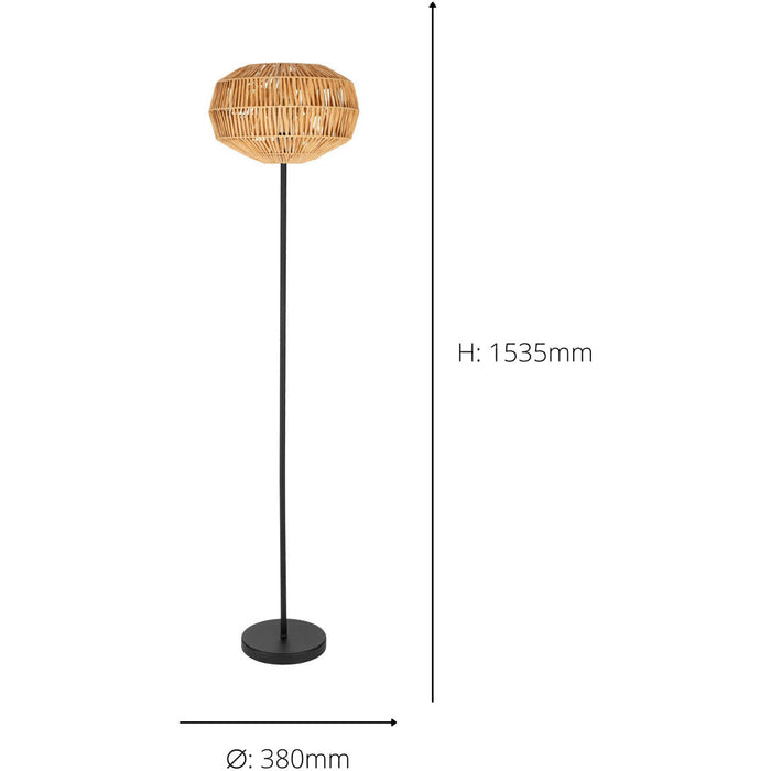 2 PACK Sleek Modern Black Floor Lamp Stylish Indoor Lighting for Home Decor