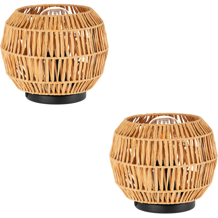 2 PACK Stylish Modern Black Table Lamp for Home Decor Enhance Your Indoor Lighting