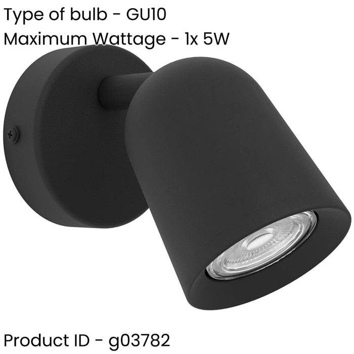 Sleek Black LED Ceiling Spotlight for Modern Indoor Spaces