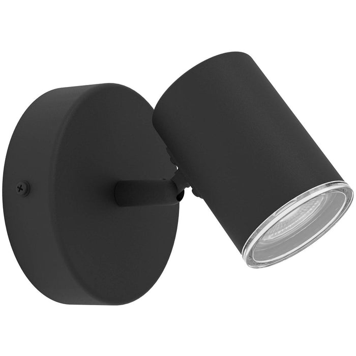 Sleek Black GU10 Ceiling Spotlight for Modern Bathroom Lighting