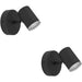 2 PACK Sleek Black GU10 Ceiling Spotlight for Modern Bathroom Lighting