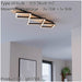 Modern Black and Brown LED Ceiling Light Fixture for Indoor Spaces