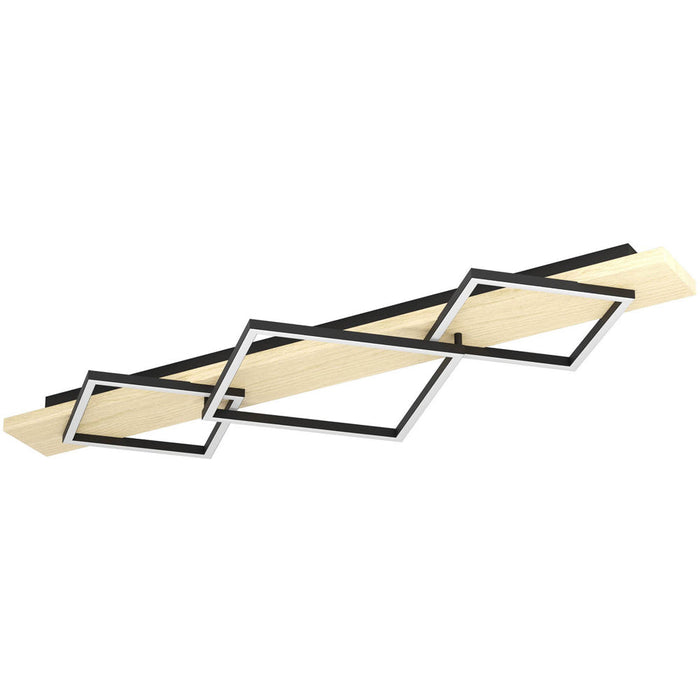 Modern Black and Brown LED Ceiling Light Fixture for Indoor Spaces