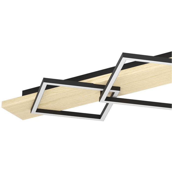 Modern Black and Brown LED Ceiling Light Fixture for Indoor Spaces